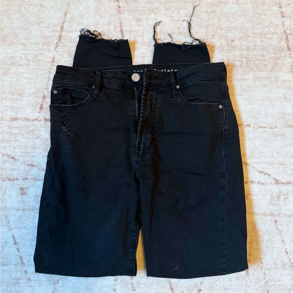 Articles Of Society Black Distressed Jeans Overalls